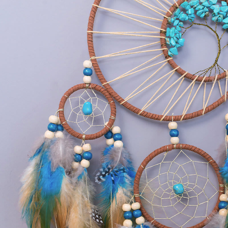 BowLift | Turquoise Tree of Life Feather Dreamcatcher