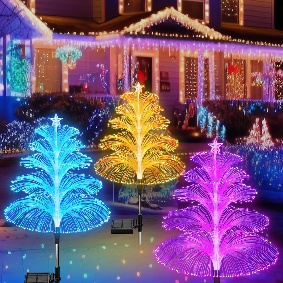BowLift | LightGarden Solar Set – 3 Color Changing LED Garden Lights on Solar Power