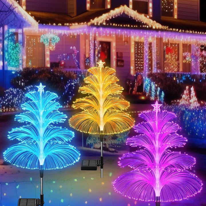 BowLift | LightGarden Solar Set – 3 Color Changing LED Garden Lights on Solar Power