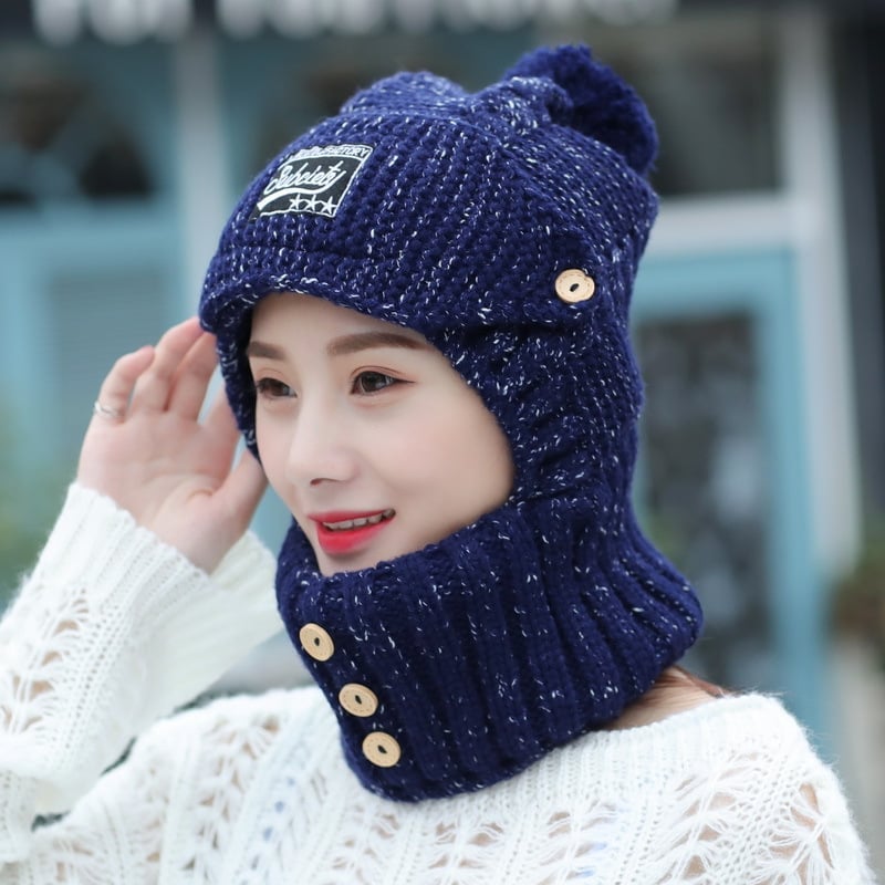 BowLift | Women’s Winter Beanie & Scarf Set | Soft Fuzzy Lining | 2-in-1 Hat, Scarf & Face Cover | Cold Weather Gift