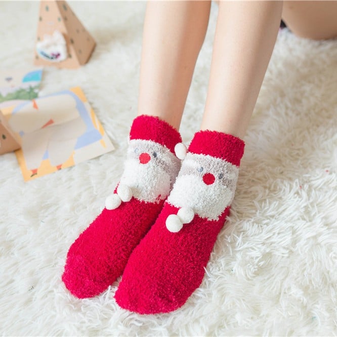 BowLift | Christmas socks in gift box design | Plush house & cuddle socks | Universal size