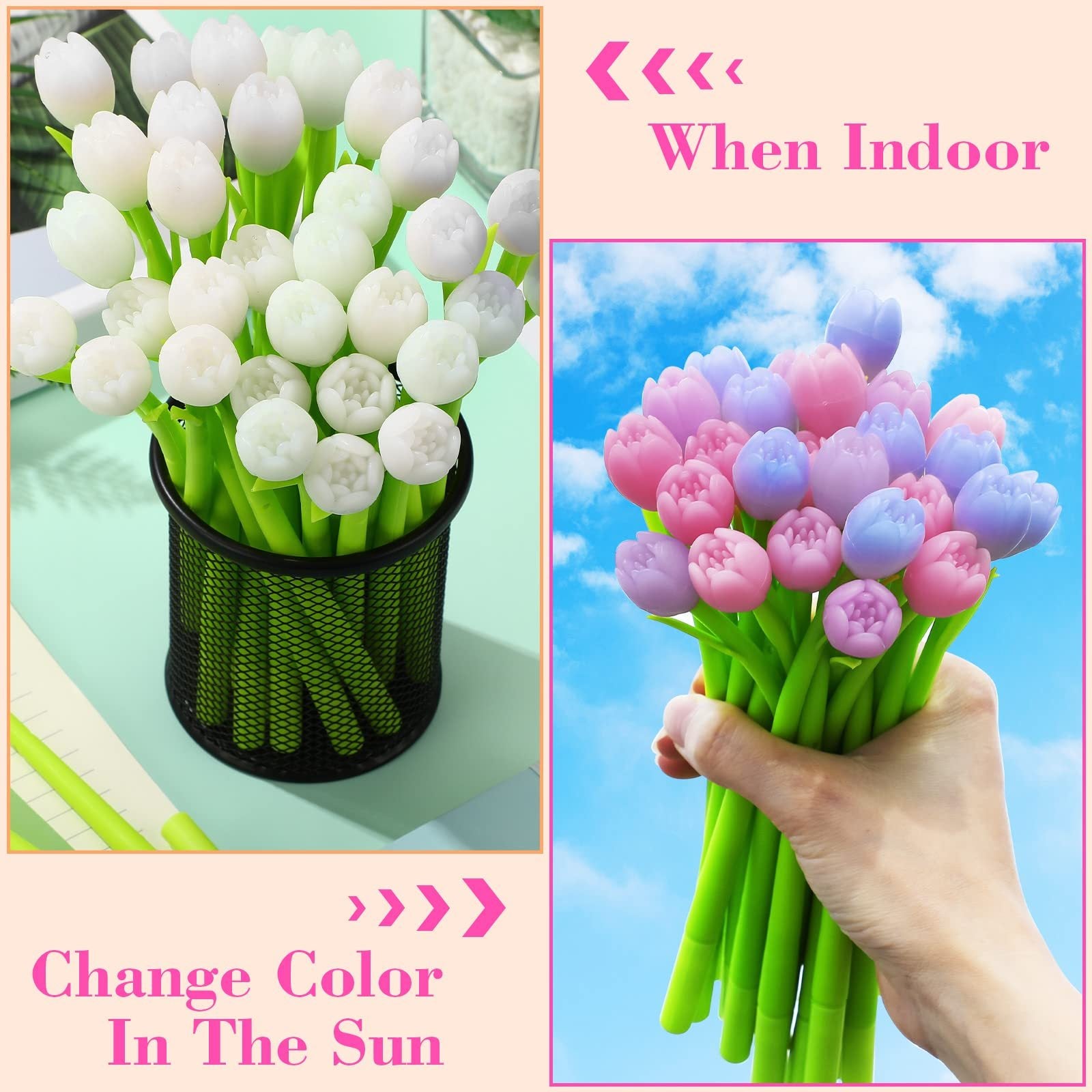 BowLift |  Color-changing tulip ballpoint pens(set of 6)