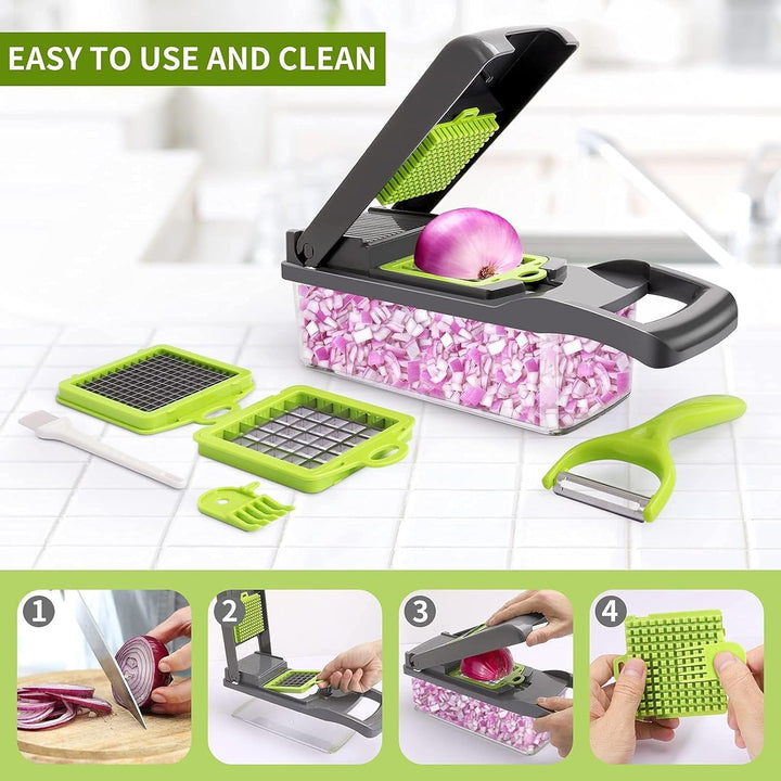 13-in-1 Vegetable Cutter | Faster when Cooking | Bowlift