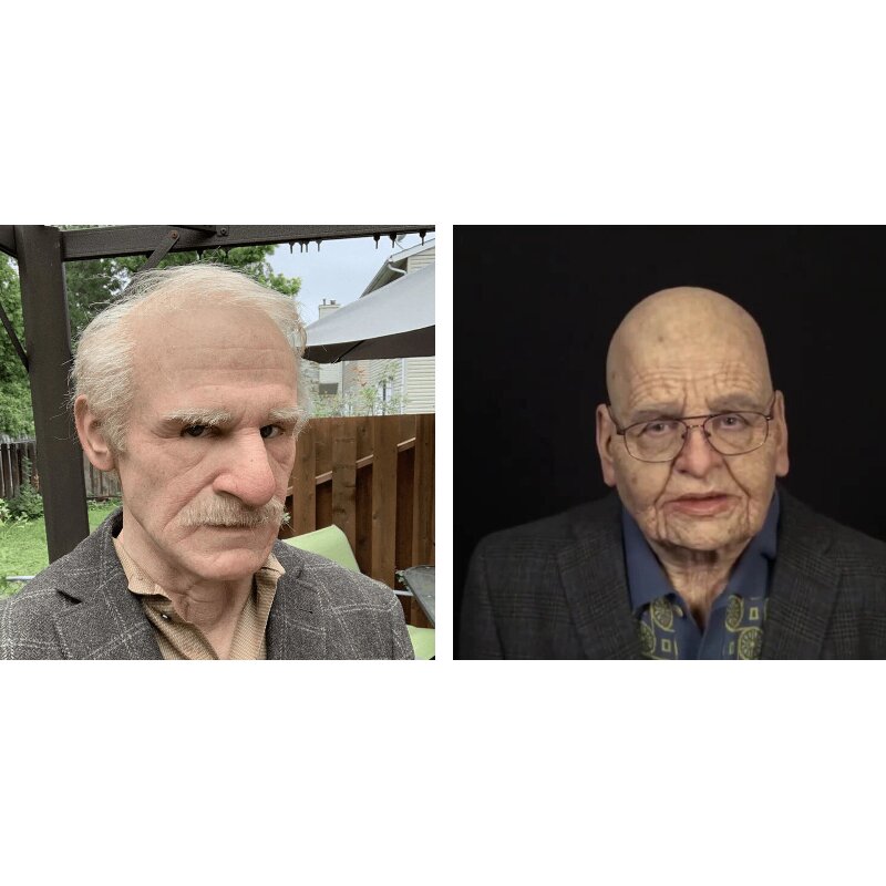 Creepy Old Man Mask – Realistic Latex Halloween Mask for Adults | Bowlift