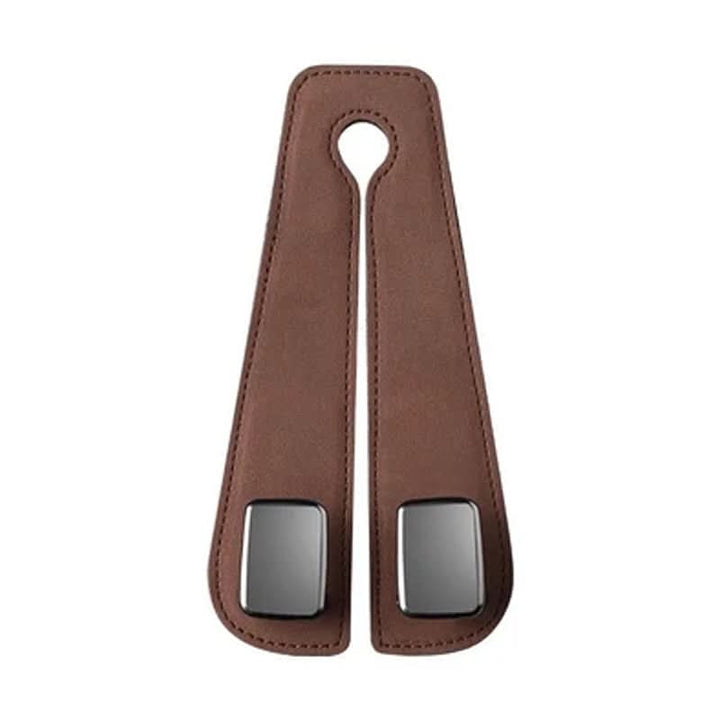 BowLift | Car Seat Back Double Hook with Phone Holder – PU Leather Organizer