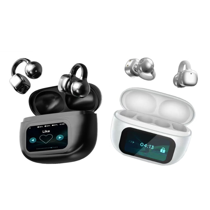 BowLift | Clip-On Ear LCD Full Color Touchscreen Audio Wireless Headphones