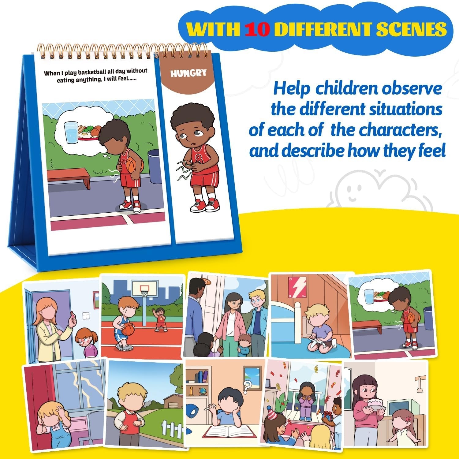 BowLift |  Children's Feelings and Emotions Book – A Fun Flipbook for Emotional Awareness!