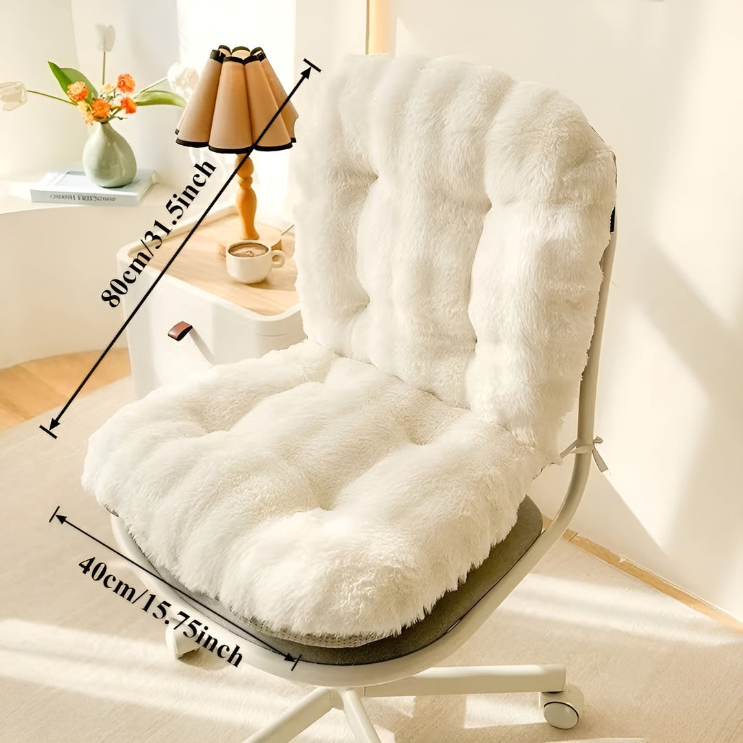 Soft seat cushion made of faux fur – Extra thick & cuddly | Perfect for chair and sofa | Bowlift