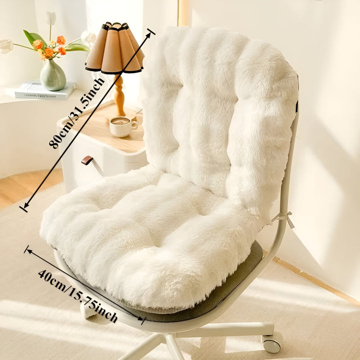 Soft seat cushion made of faux fur – Extra thick & cuddly | Perfect for chair and sofa | Bowlift