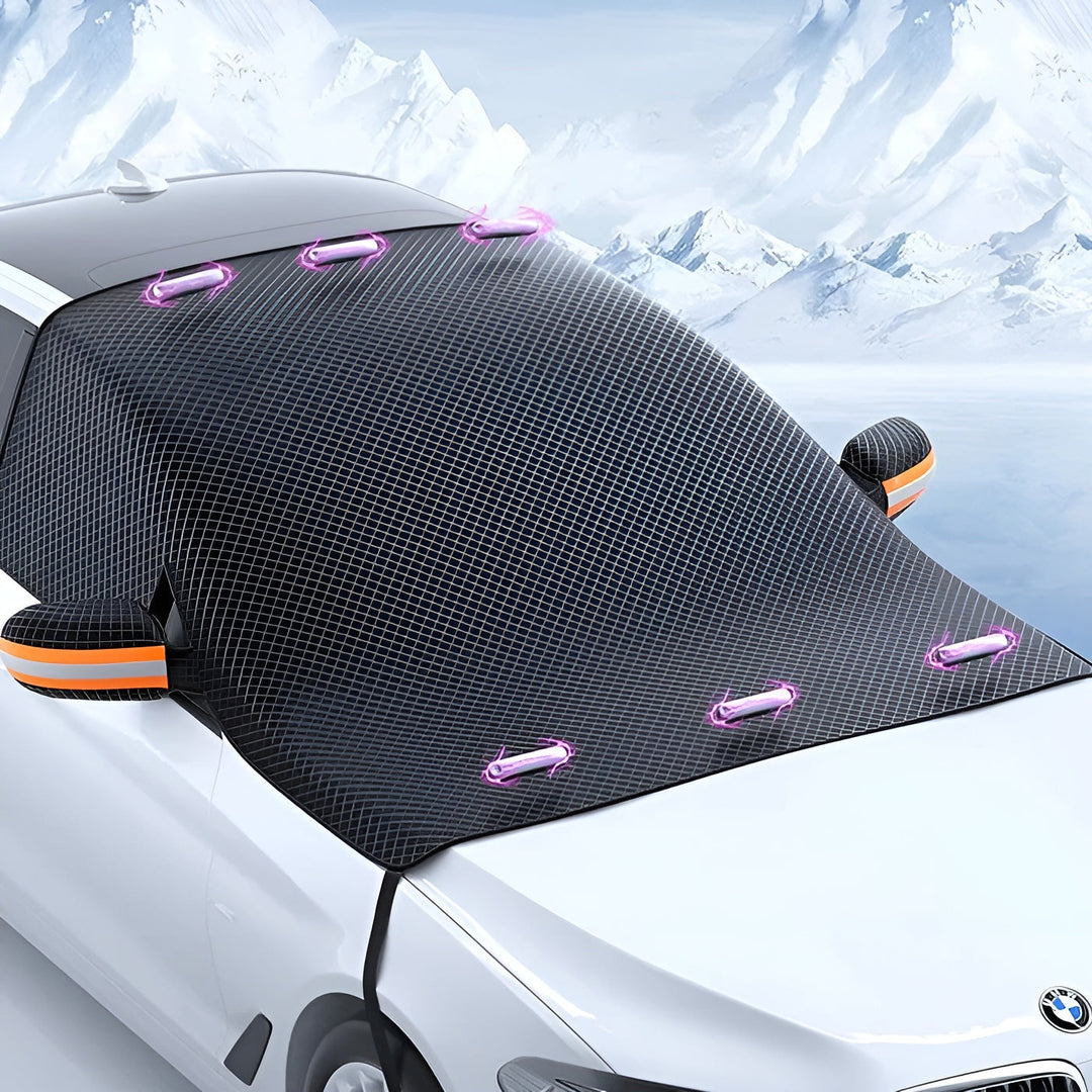 Magnetic Car Snow Cover – Quick Protection from Ice and Snow | SuitaBowlifte for Winter Days | Bowlift