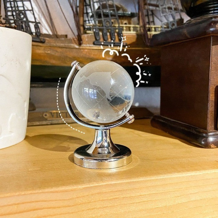Crystal Transparent Miniature Glass Earth Globe | Bowlift