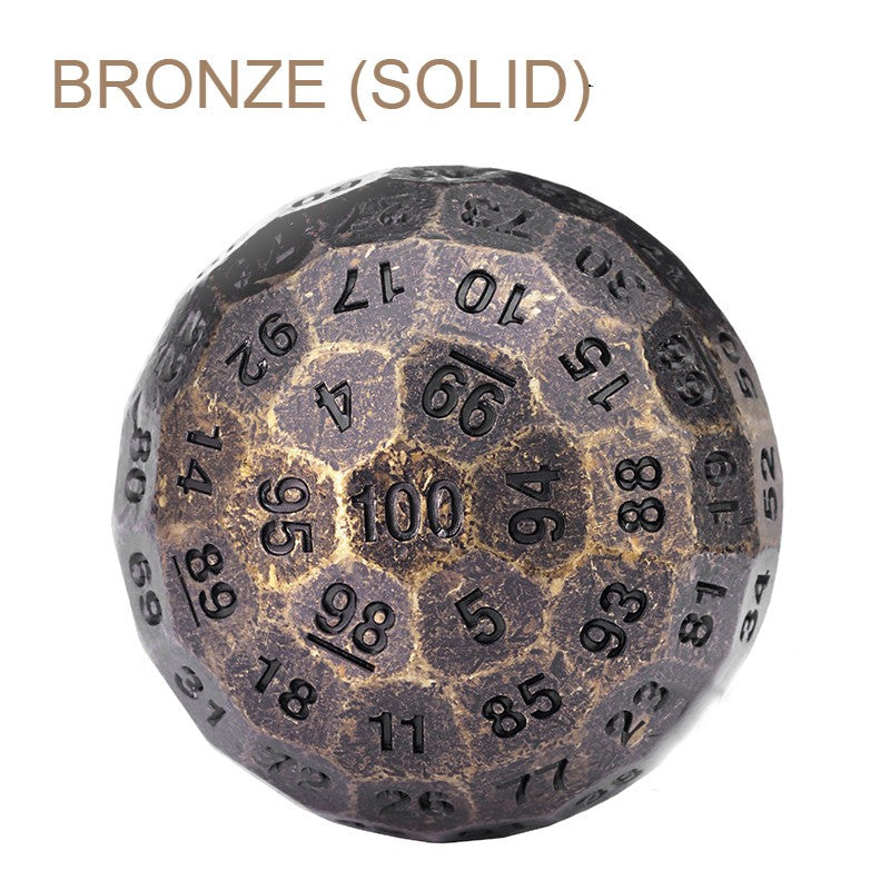 BowLift | 100 Sided Polyhedron Metal Dice with Numbering, Designed for Big Party & More Possibilities
