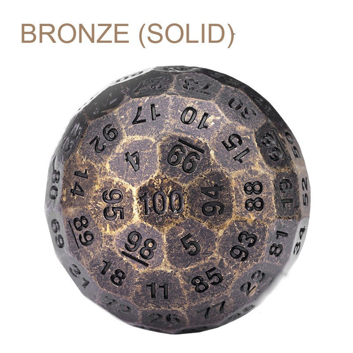 BowLift | 100 Sided Polyhedron Metal Dice with Numbering, Designed for Big Party & More Possibilities