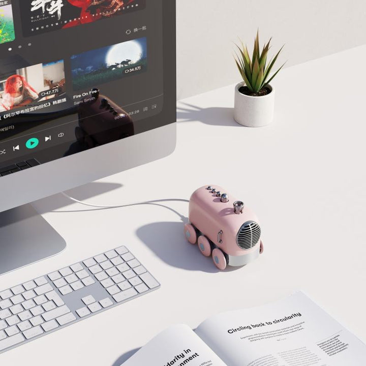 BowLift | Retro Bluetooth Speaker with Wireless High-Quality Sound - Mini Train Design