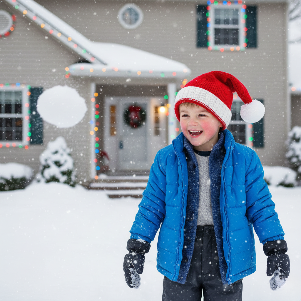 BowLift | Knitted Christmas Beanie with Pompom for Adults and Kids