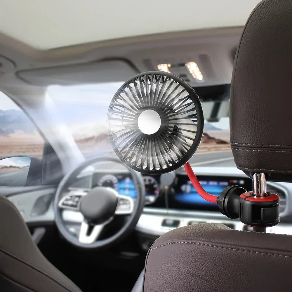 Multidirectional Car Back Seat Fan | Bowlift