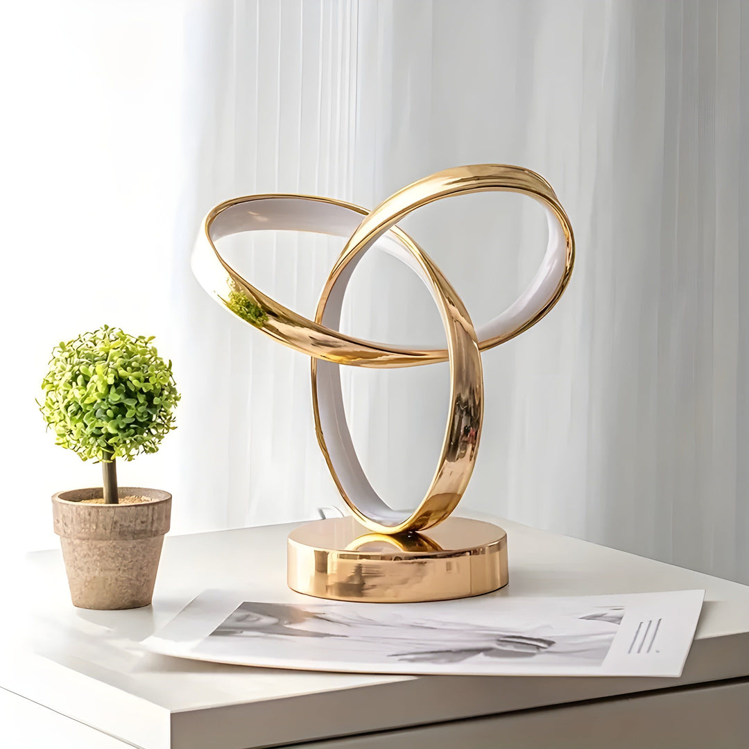BowLift | Lamp - Luxury Golden Möbius Ring Desk Reading Lamp