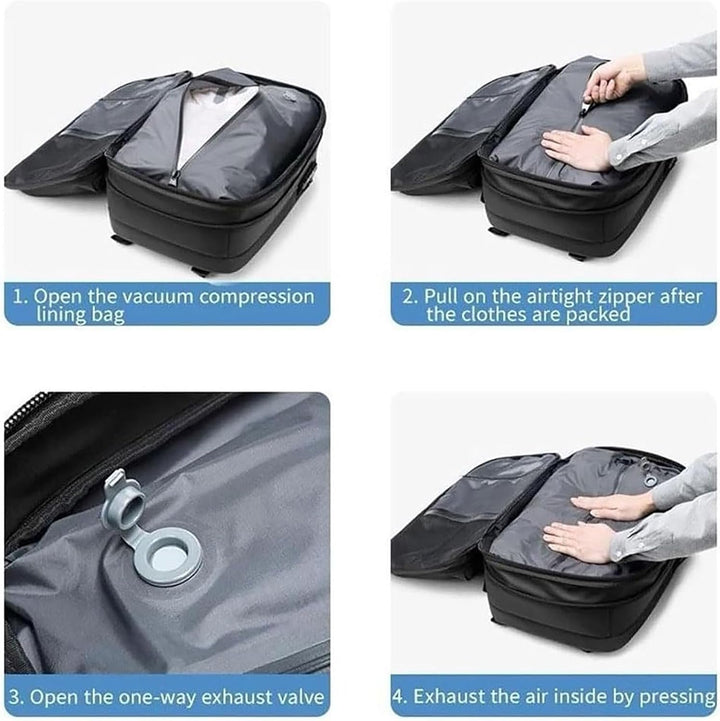Expandable Compression Travel Backpack with Anti-Theft Lock & Wet Compartment | Bowlift