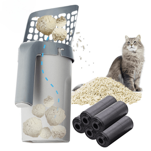 BowLift | QUICKCLUMP – Cat Litter Scoop with Built-In Odor-Blocking Waste Container