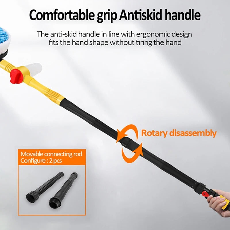 BowLift | TurboBrush 360 Car Wash Brush – Rotating Brush with Soap Dispenser & Extension Pole