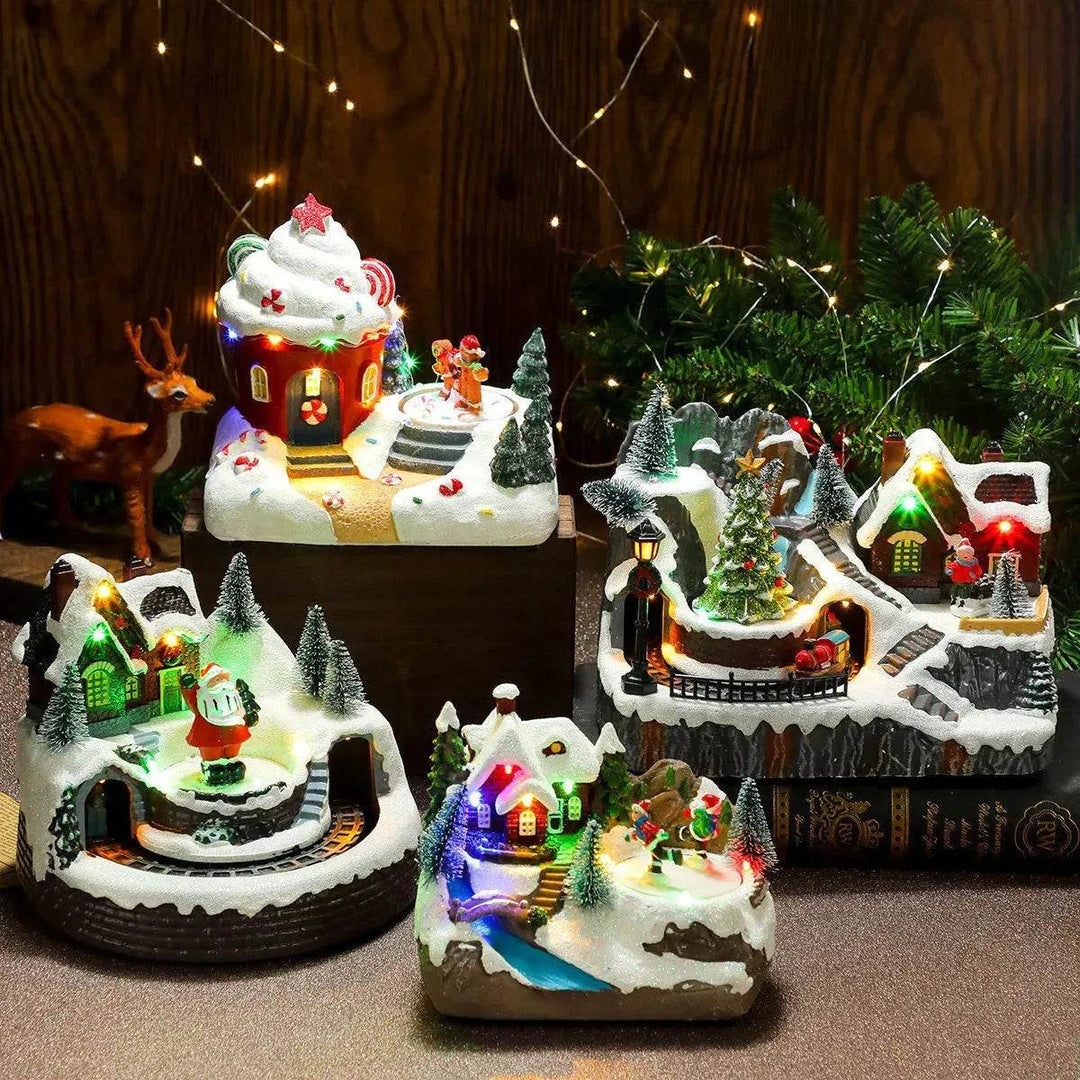 BowLift | Christmas Rotating Resin Luminous Music Box Ornaments