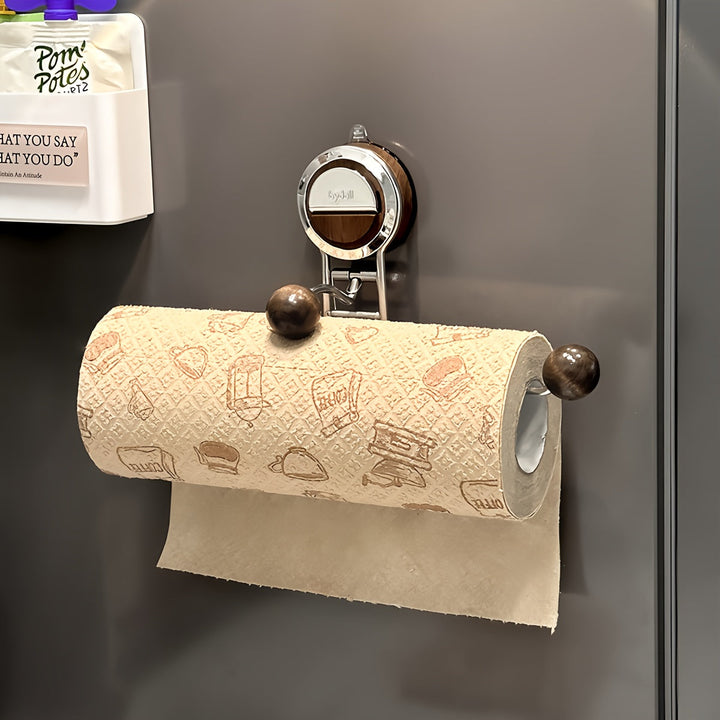 KeukenGrip Roll holder stainless steel paper towel holder with suction cup | Bowlift