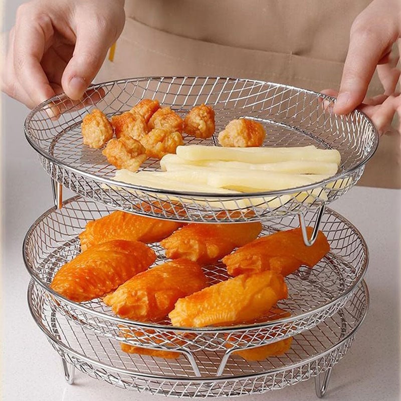 BowLift | 3-Layer Stackable Air Fryer Rack