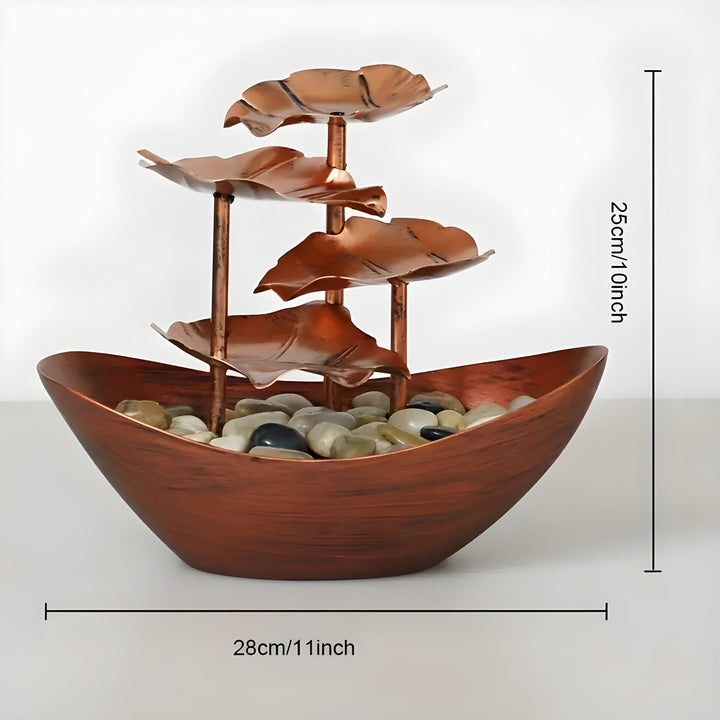 LED decorative leaf-inspired fountain Bowlift