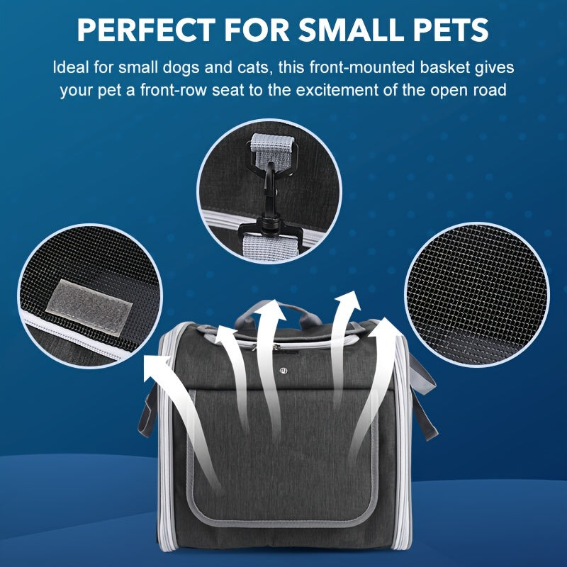 BowLift | Expandable Pet Bike Basket – Comfortable & Safe Bicycle Carrier for Small Dogs and Cats