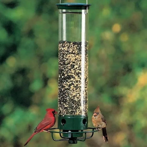 BowLift | Squirrel-Proof Bird Feeder | Spinning Tube Feeder with 4 Ports & 5 lb Seed Capacity