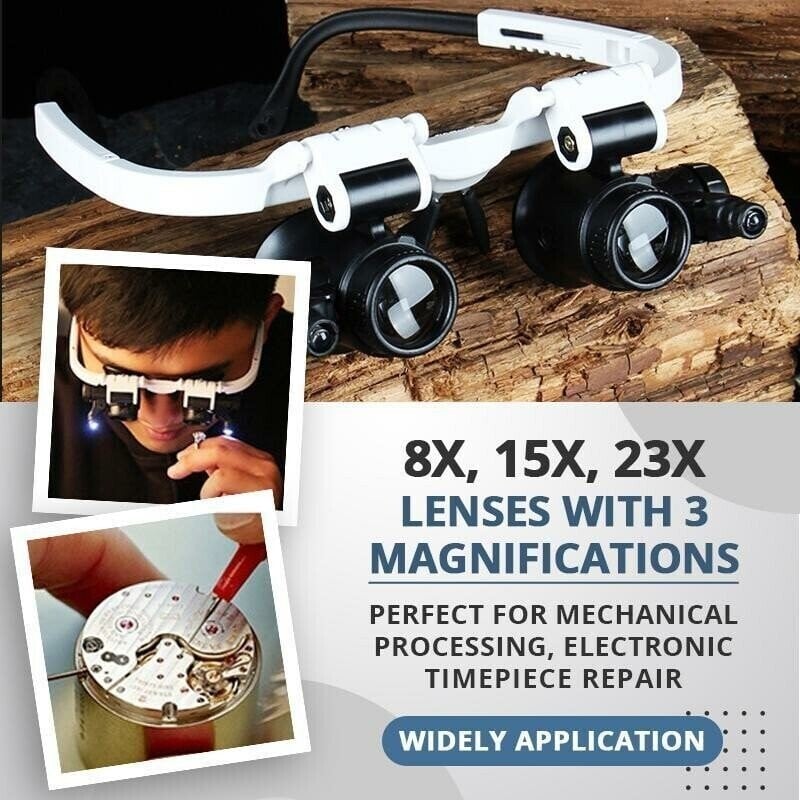 BowLift | LED Glasses Magnifier 8x 15x 23x