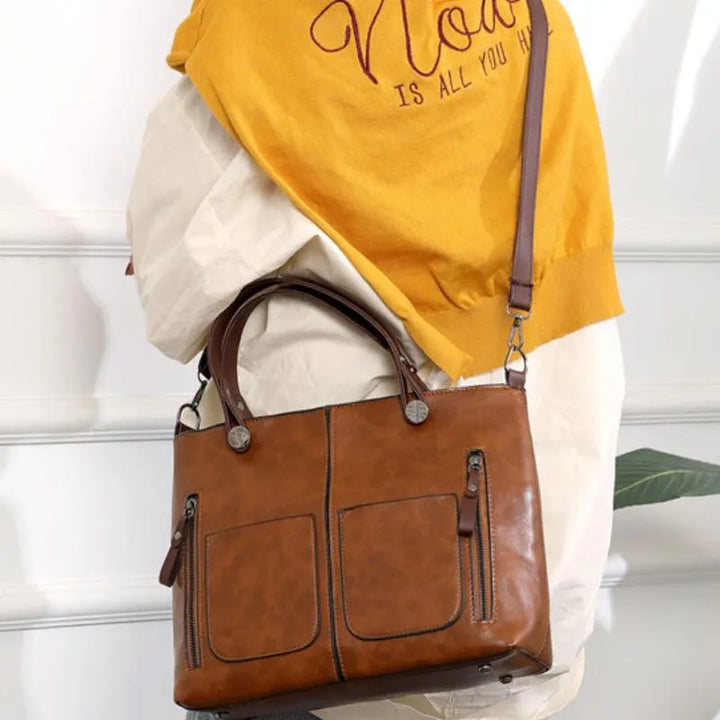 BowLift | Elly – Women’s Vintage Leather Shoulder Bag | Handmade & Elegant Design