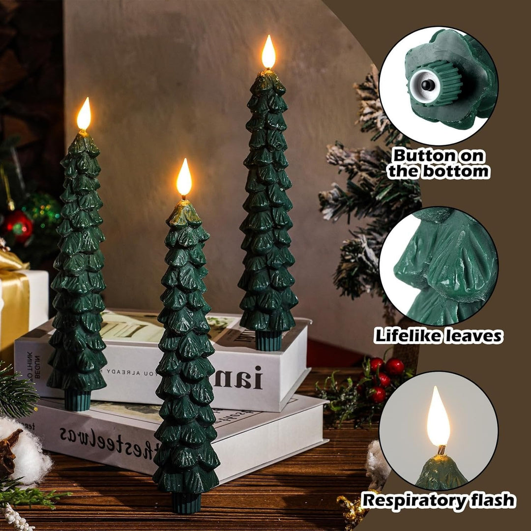 BowLift | LED Christmas Candle with Music | Christmas Tree Decoration | Flickering Light & Warm White | Safe Candle Lighting