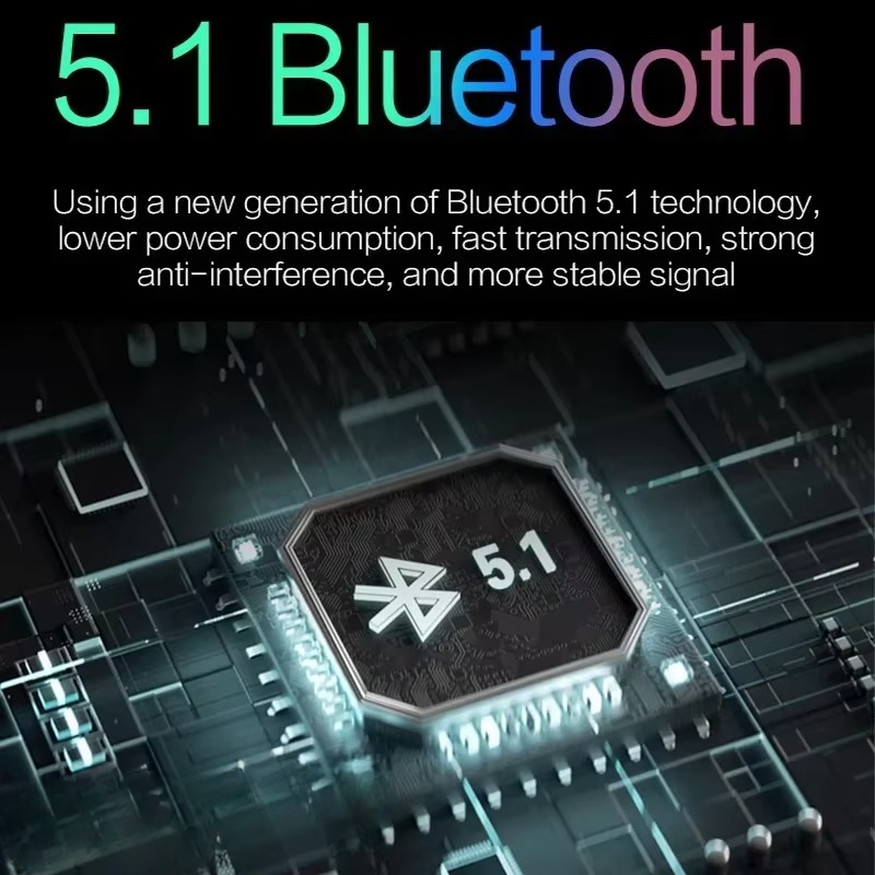 BowLift | Foldable Bluetooth 5.1 Wireless Stereo Headset with Microphone for Mobile and Tablet