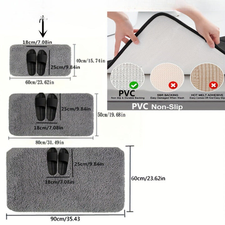 BowLift | Premium Absorbent Mat - Soft Thick Bath Mat - Absorbent & Non-slip