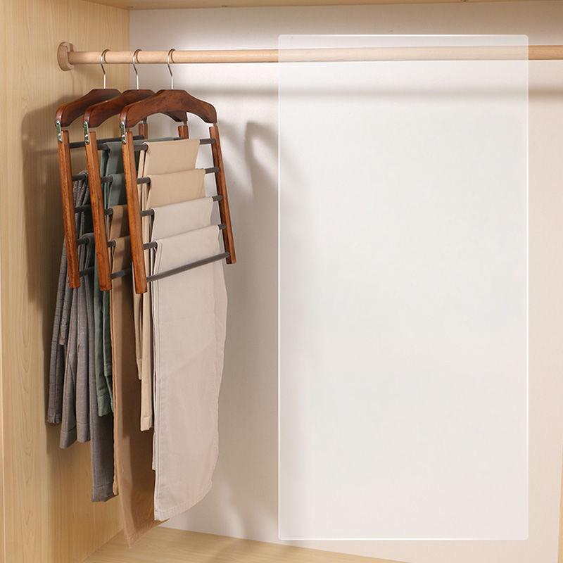 Wooden Clothes Hanger Space Saving with Sturdy Metal Hook | Bowlift