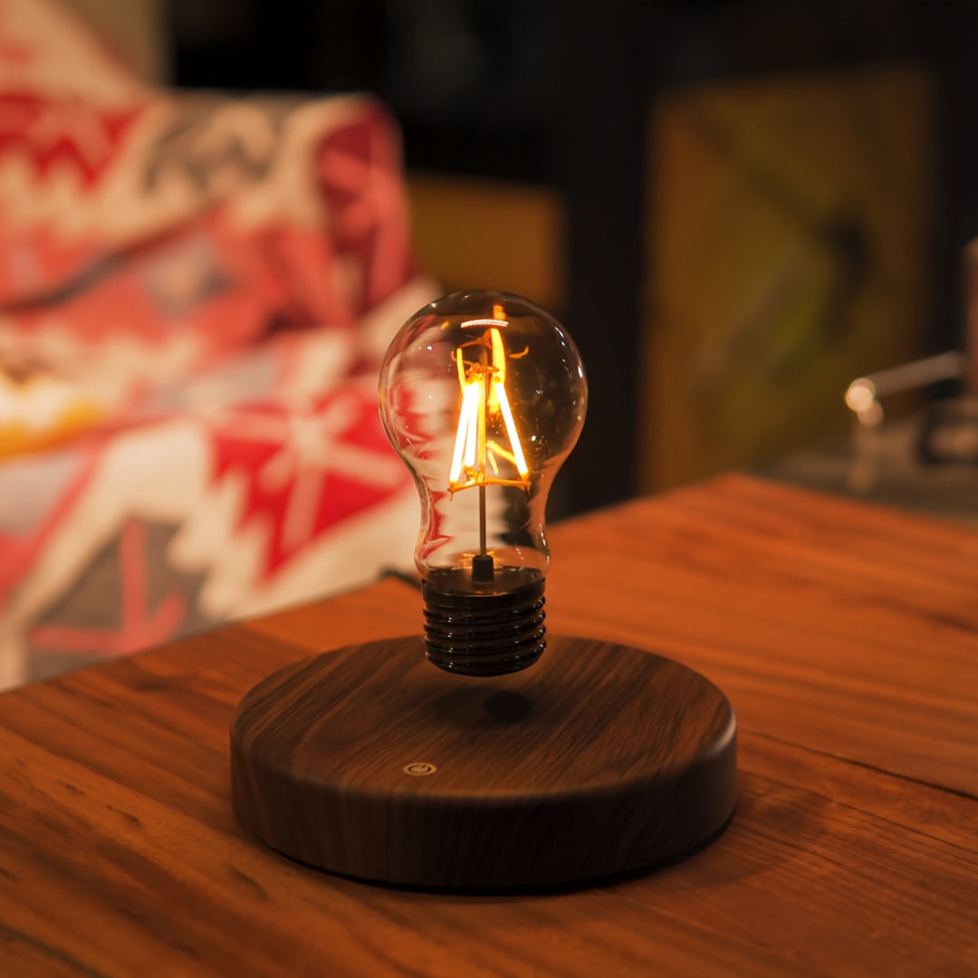 BowLift | Magnetic Levitation Light Bulb – Floating LED Desk Lamp with Rotating Bulb for Unique Home Décor and Creative Christmas Gifts