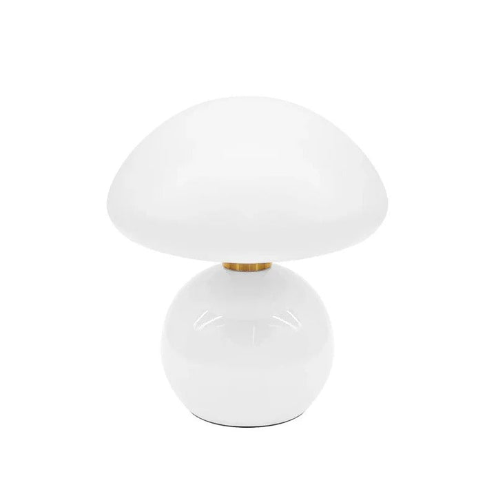 Modern bedside lamp with glass shade, designer LED table lamp for bedroom | Bowlift