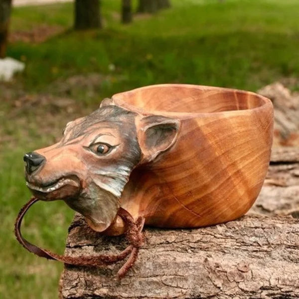 BowLift | Wooden Cup - WildSip - Handmade Animal Design - Adventurous Hydration
