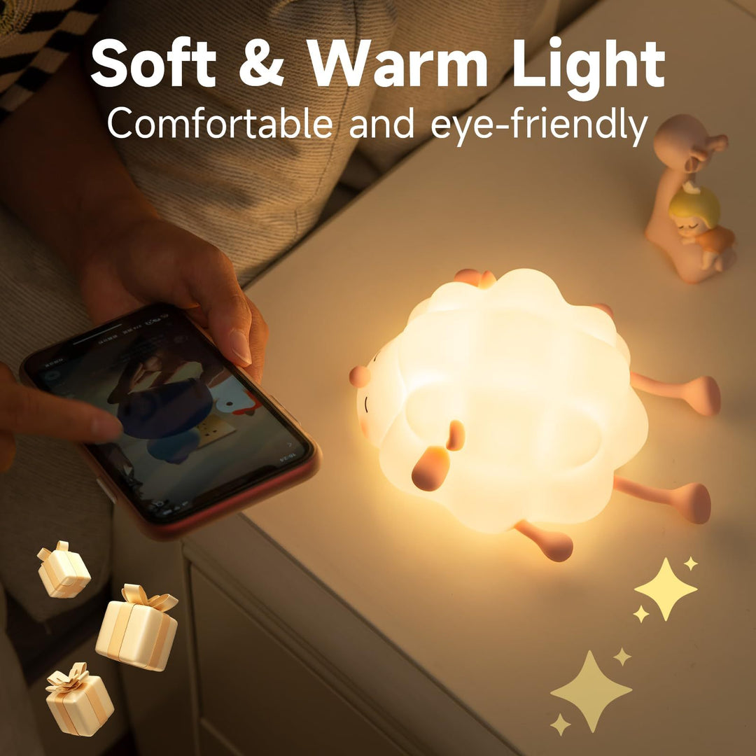 Rechargeable sheep night lamp with timer and dimmer | Bowlift