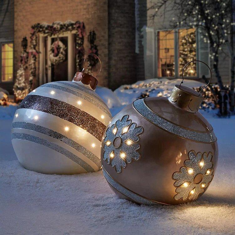 BowLift | Inflatable Christmas decorative balls | PVC outdoor balls | Weatherproof & reusable | Various designs