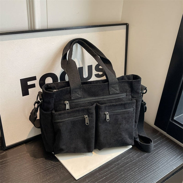 BowLift | Solid Color Corduroy Tote Bag