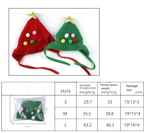 BowLift | Christmas Pet Hat with Fluff and Golden Edge