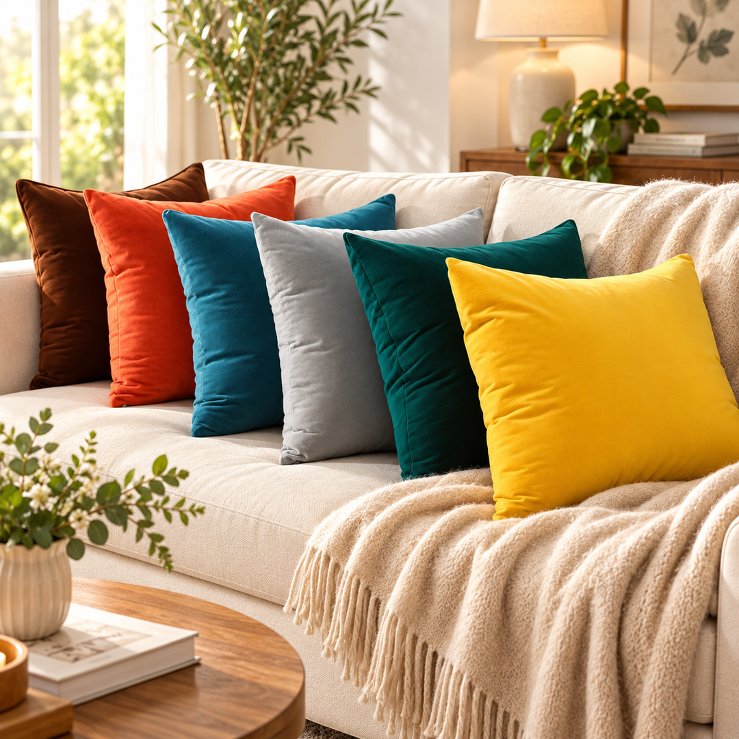 Premium Square Microfiber Throw Pillow Cover Bowlift