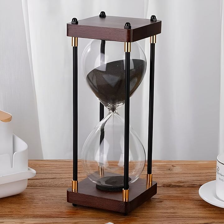 Free 60-minute hourglass – Creative Decorative Retro Design in Bowliftack | Metal Frame with Scratch-Resistant Base | Bowlift