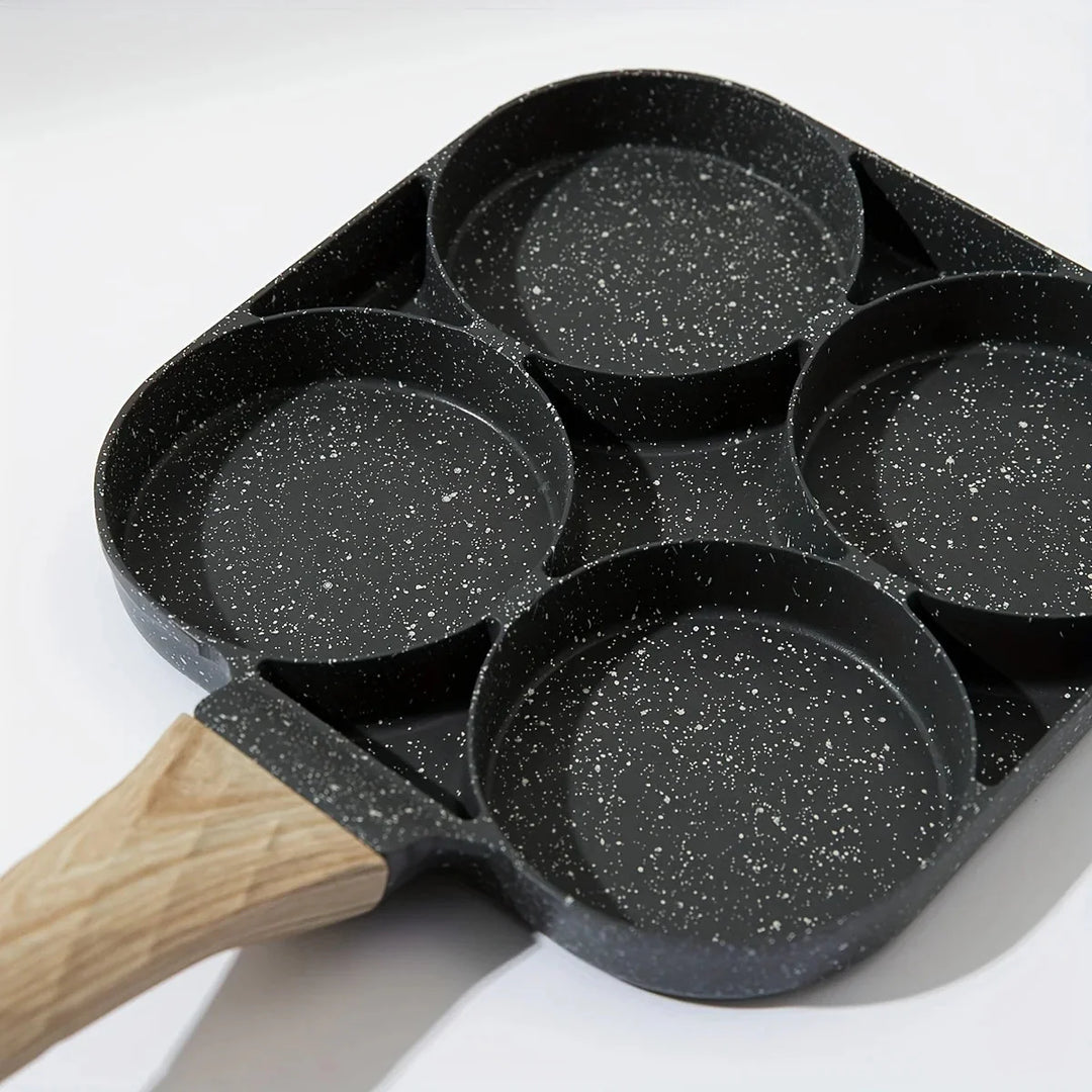 BowLift | ChefVerra Non-Stick Omelette Pan | 4-hole frying pan for eggs, pancakes, and burgers