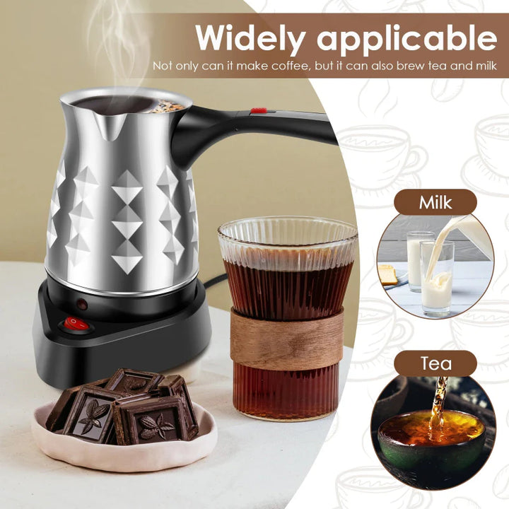 Electric Coffee Pot Stainless Steel Espresso Maker with Folding Handle | Bowlift