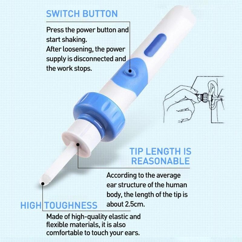 Ear cleaner with vibration and vacuum – Safe and painless for adults & children | Bowlift