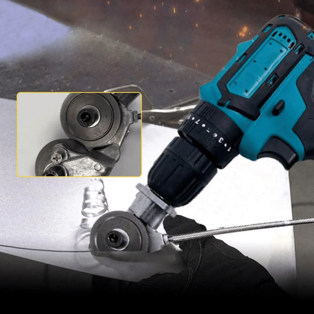 BowLift | GyroCut – Drill Attachment for Safe & Effortless Sheet Metal Cutting