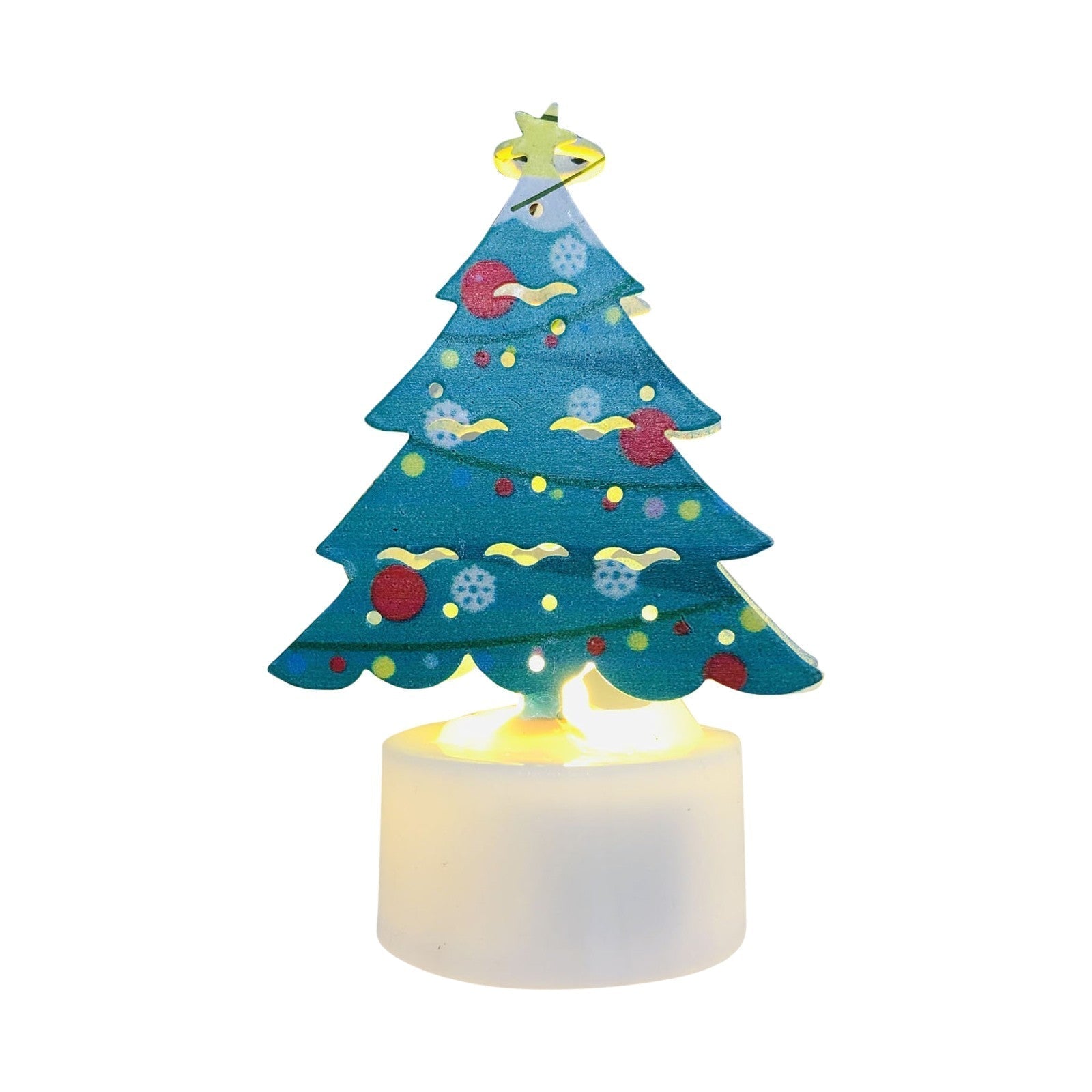 BowLift | Electronic LED Christmas Candle Lamps - Set of 10 – Adorable Santa, Snowman & Tree Night Lights for Festive Home, Party, & Garden Décor